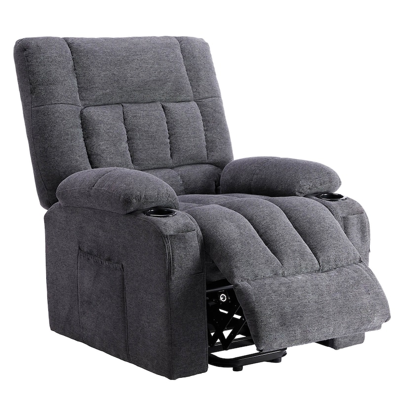 Recliner Chair, Reclining Massage Chair with Heat, Home Theater Seating Electric Power Lift Chair for Living Room