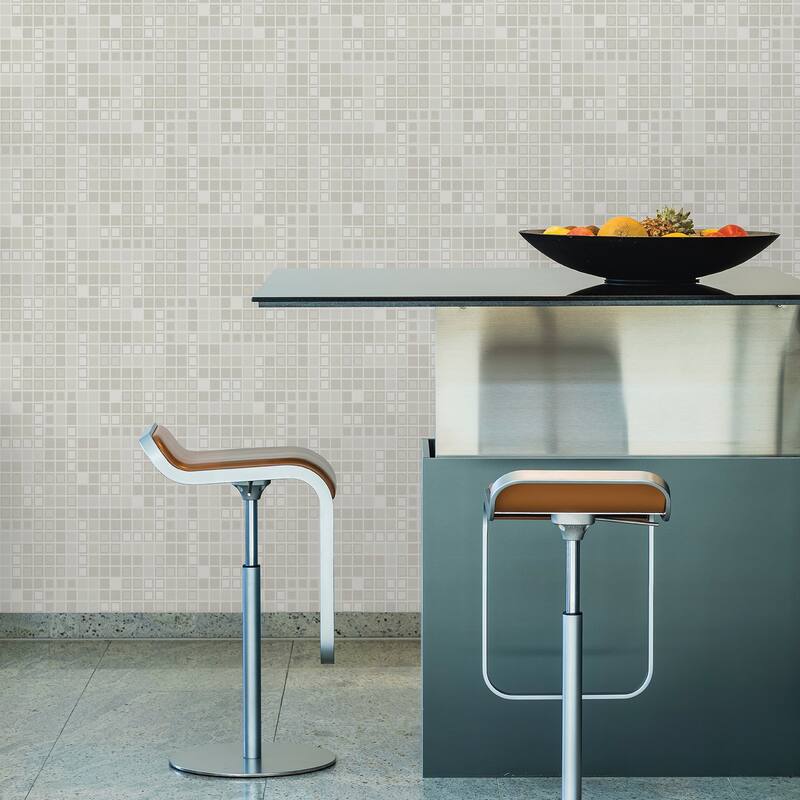 A-Street Prints Bantry Neutral Geometric Wallpaper