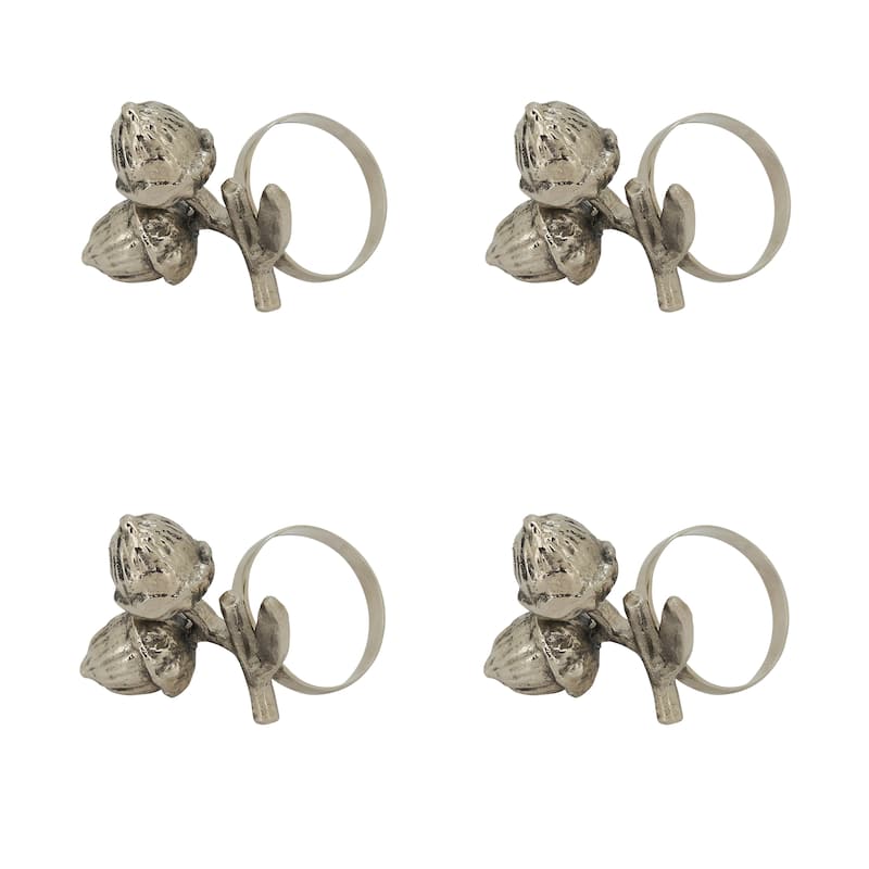 Acorn Design Napkin Rings (Set of 4)