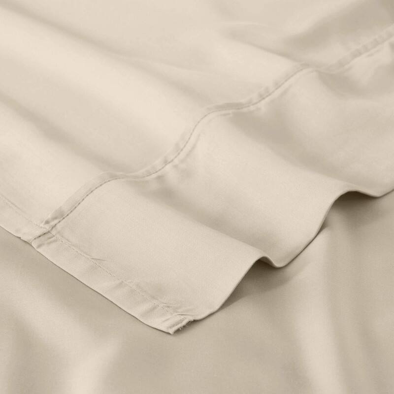 Blue Nile Mills 4 Piece Rayon From Bamboo Sheets 300 Thread Count - Solid Deep Pocket