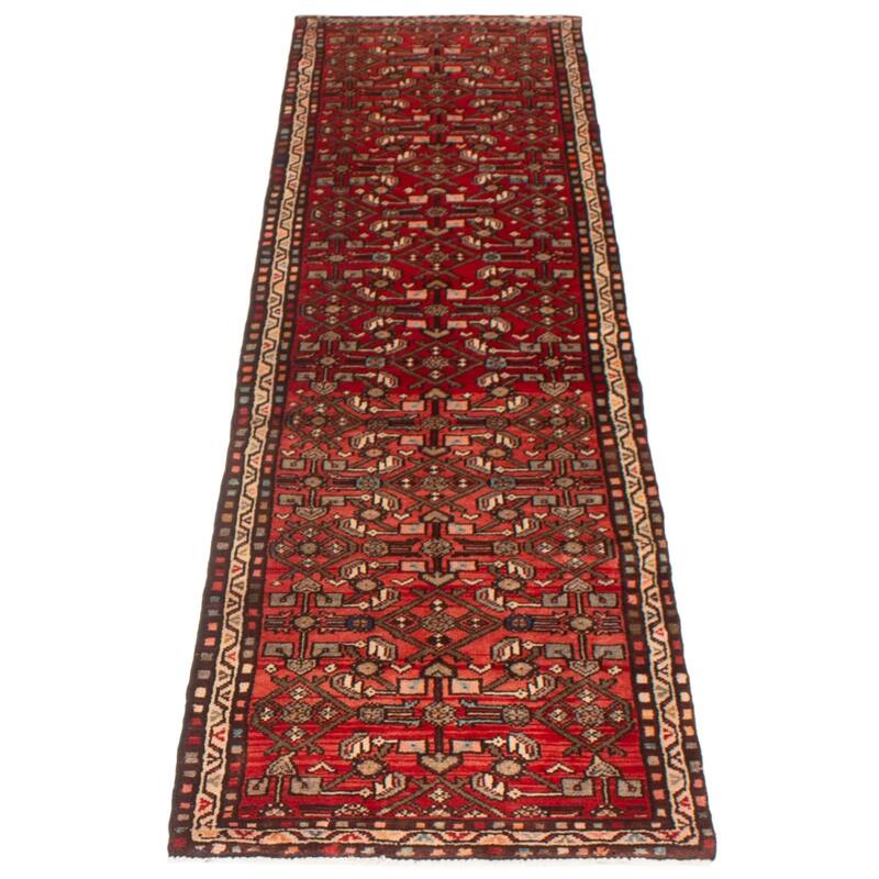 ECARPETGALLERY Hand-knotted Anadol Red Wool Rug - 2'6 x 9'9