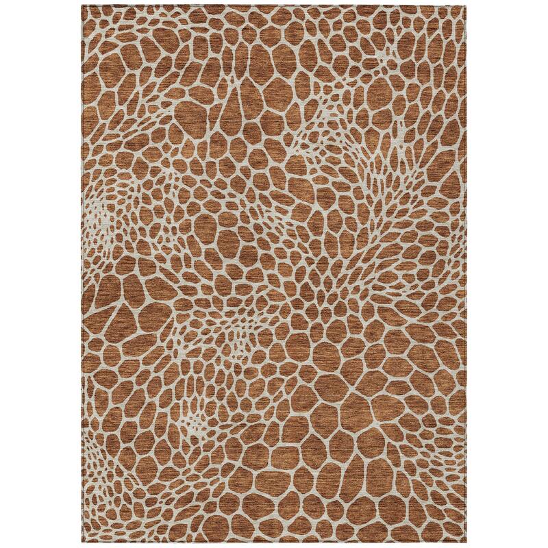 Machine Washable Indoor/ Outdoor Chantille Animal Print Rug