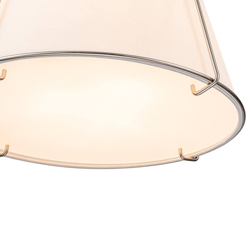 Mid Century 4-Light Conical Fabric Shade Lantern Pendant Ambient Light