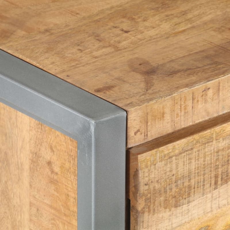 vidaXL Bedside Cabinet 15.7"x11.8"x19.7" Rough Mango Wood
