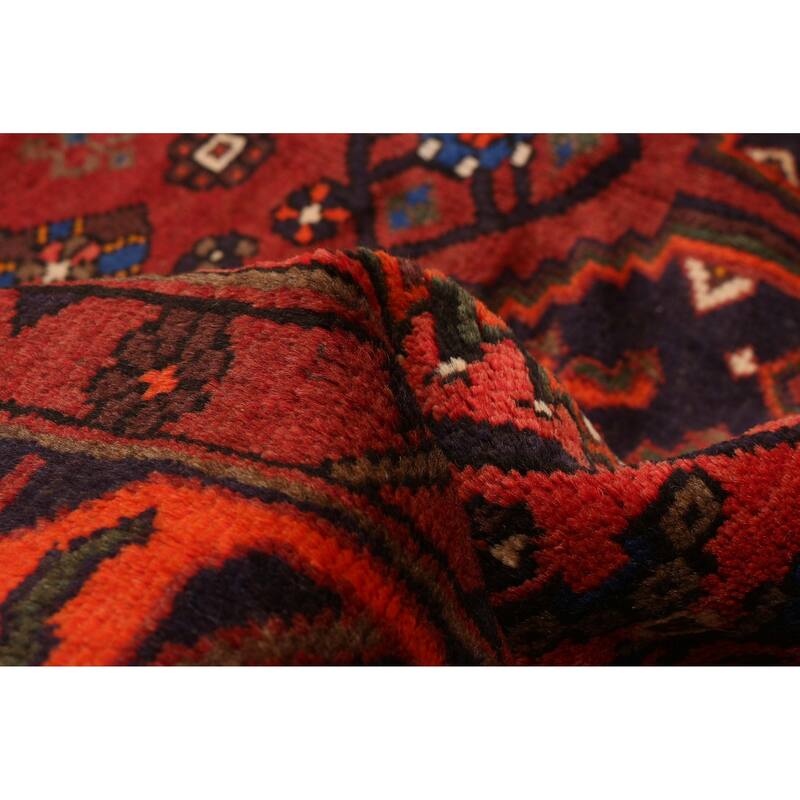 ECARPETGALLERY Hand-knotted Andelz Red Wool Rug - 4'7 x 6'7