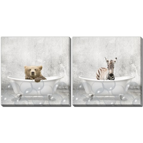 Baby Bear and Zebra Bath Set of 2