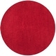 preview thumbnail 66 of 202, SAFAVIEH Laguna Shag Verdiana Solid Color 2-inch Thick Rug. 5'3" Round - Red