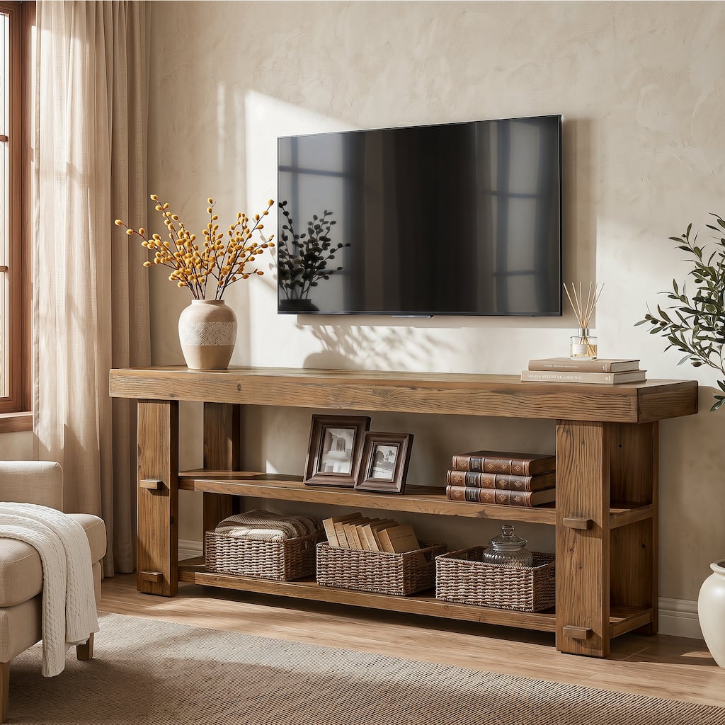 Solid Wood TV Stand for TVs Up to 65 inches, Entertainment Center, Media Console Television Stands for Living Room, Bedroom