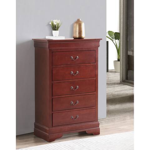 Glory Furniture Louis Phillipe 5 Drawer Chest