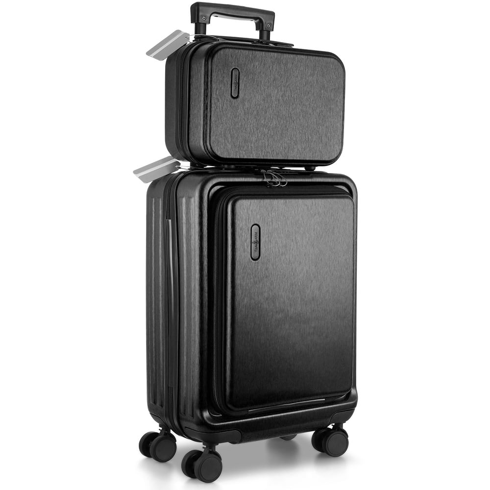Empyrean Airline Approved Durable Carry-On Luggage 22x14x9 - Lightweight Carry On Suitcase Set with Small Cosmetic Case