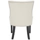 preview thumbnail 17 of 30, SAFAVIEH Lotus Nailhead Leather Dining Chair Set of 2, Transitional - 21.7" x 25.2" x 34.6"