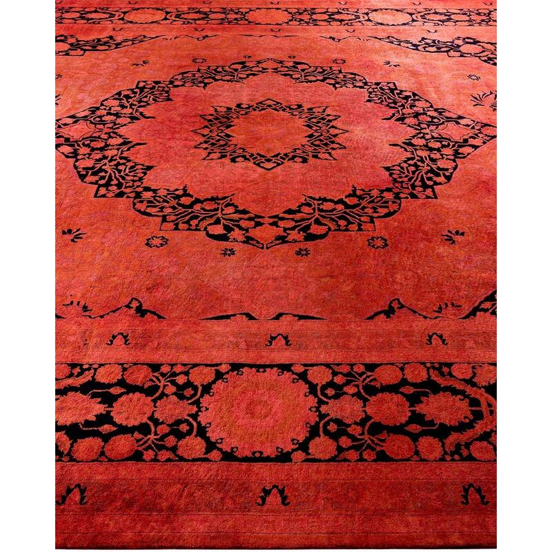 Contemporary Overdyed Wool Hand Knotted Area Rug - 9' 3" x 12' 3"