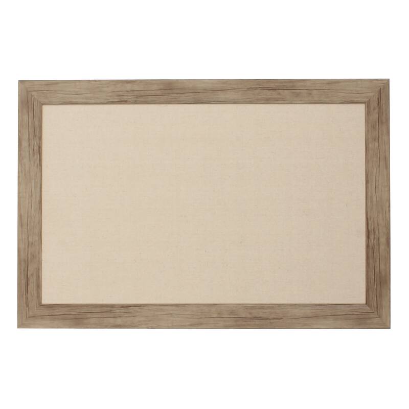DesignOvation Beatrice Framed Linen Fabric Pinboard