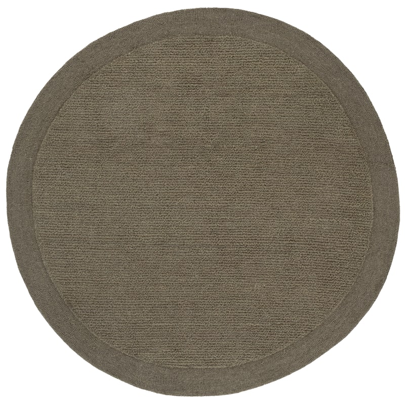 SAFAVIEH Handmade Novelty Alexej Wool Rug - Olive - 4' Round