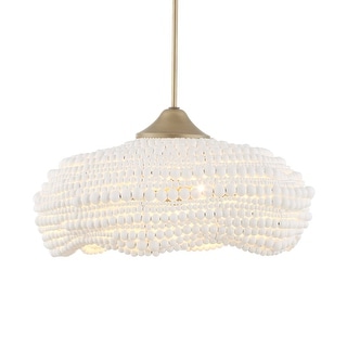 Uttermost Biddeford White Beaded Pendant (5 light) - 24"W x 24"D x 11.5"H