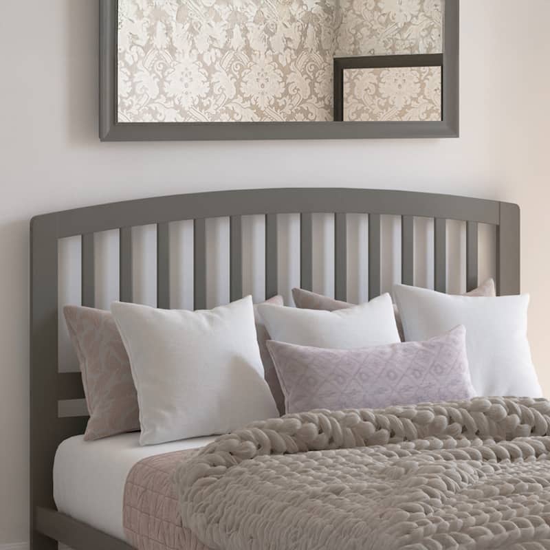 AFI Richmond Headboard with Attachable Charger - Grey - Queen