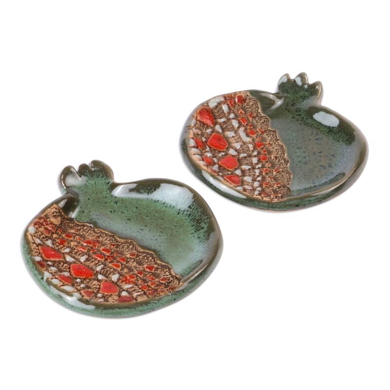 Novica Handmade From The Forest Mini Ceramic Catchalls (Pair)