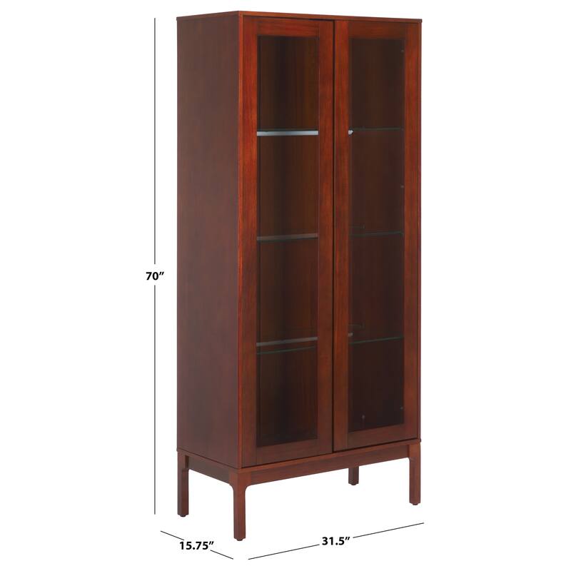 SEI Furniture Clairville Curio Cabinet - 32"W x 16"D x 70"H