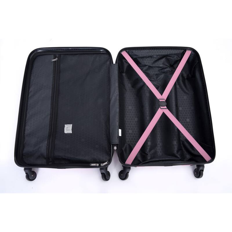 High Quality 3 Piece Hard-Shell Luggage Sets, ABS Lightweight Suitcase with Telescoping Handles and Spinner Wheels & TSA Lock