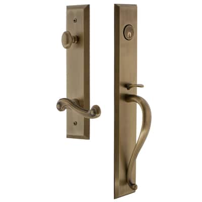 Grandeur Fifth Avenue Solid Brass Rose Left Handed Keyed Entry Single