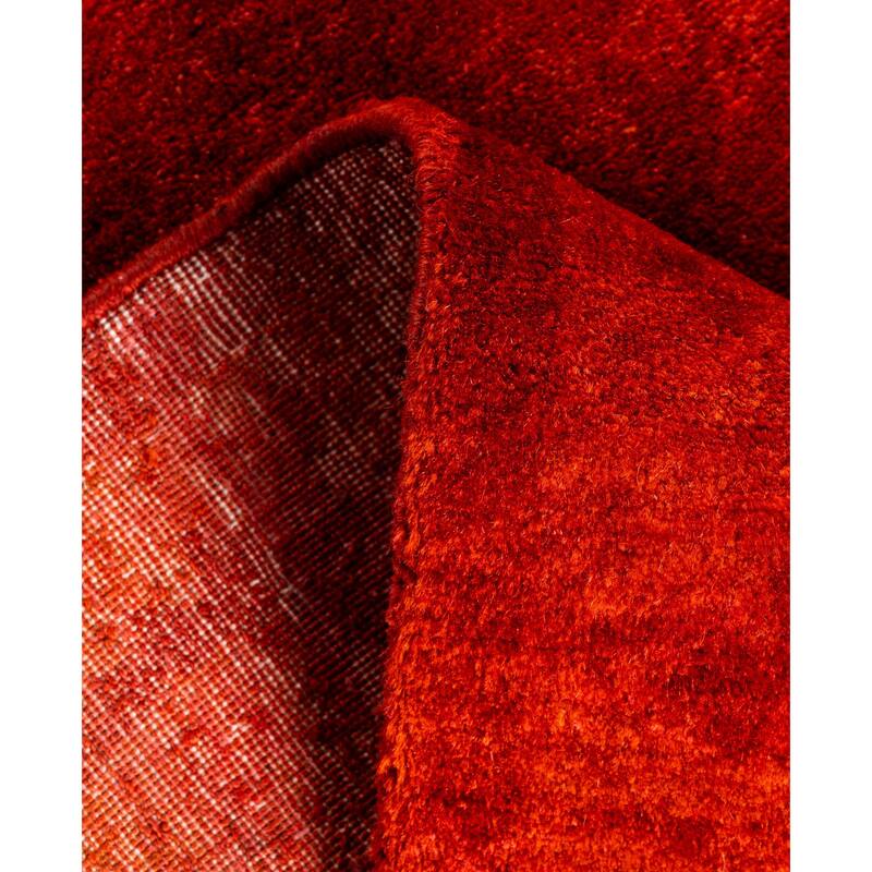 Overdyed One-of-a-Kind Hand-Knotted Area Rug - Orange - 3' 3" x 5' 2"