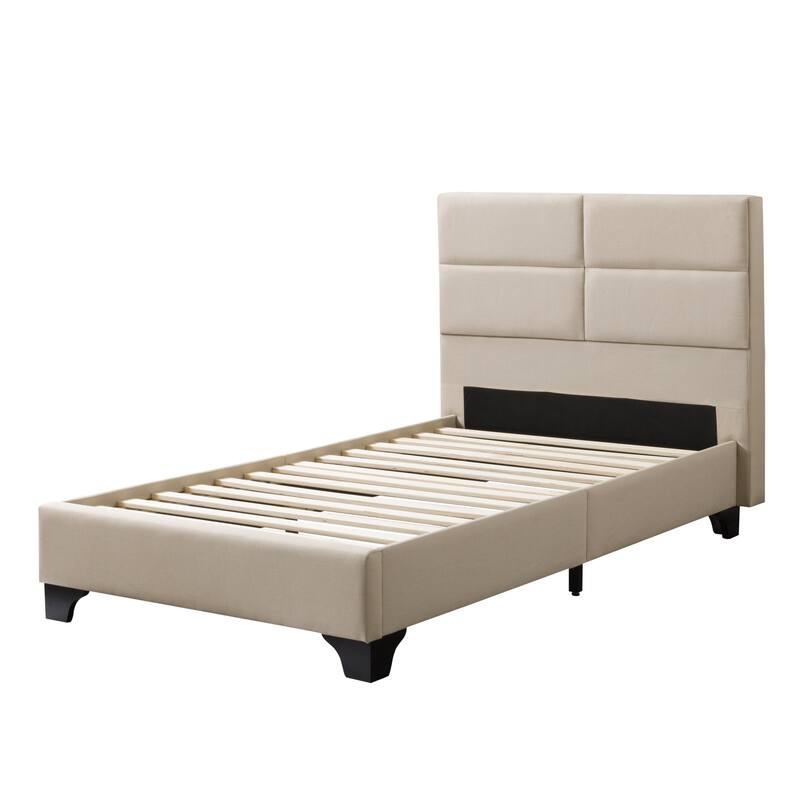 Bellevue Twin/Single Rectangle Panel Upholstered Bed