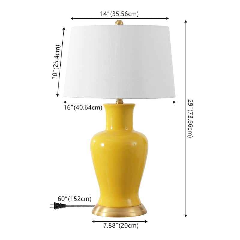 Julia 29" Ceramic LED Table Lamp, by JONATHAN Y