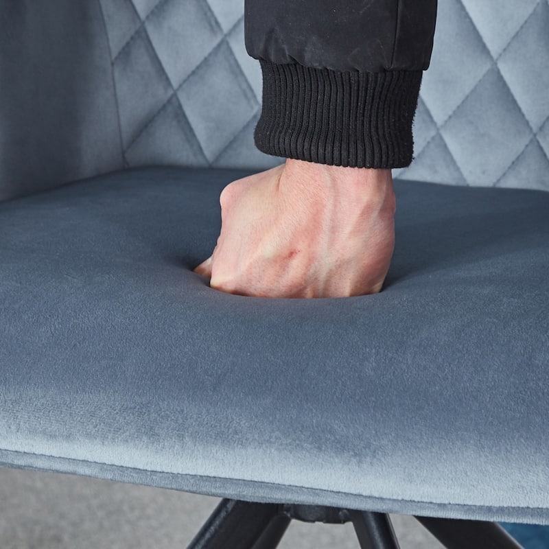 Wheel-Free Ergonomic Chair, Upholstered for Home Office Bedroom