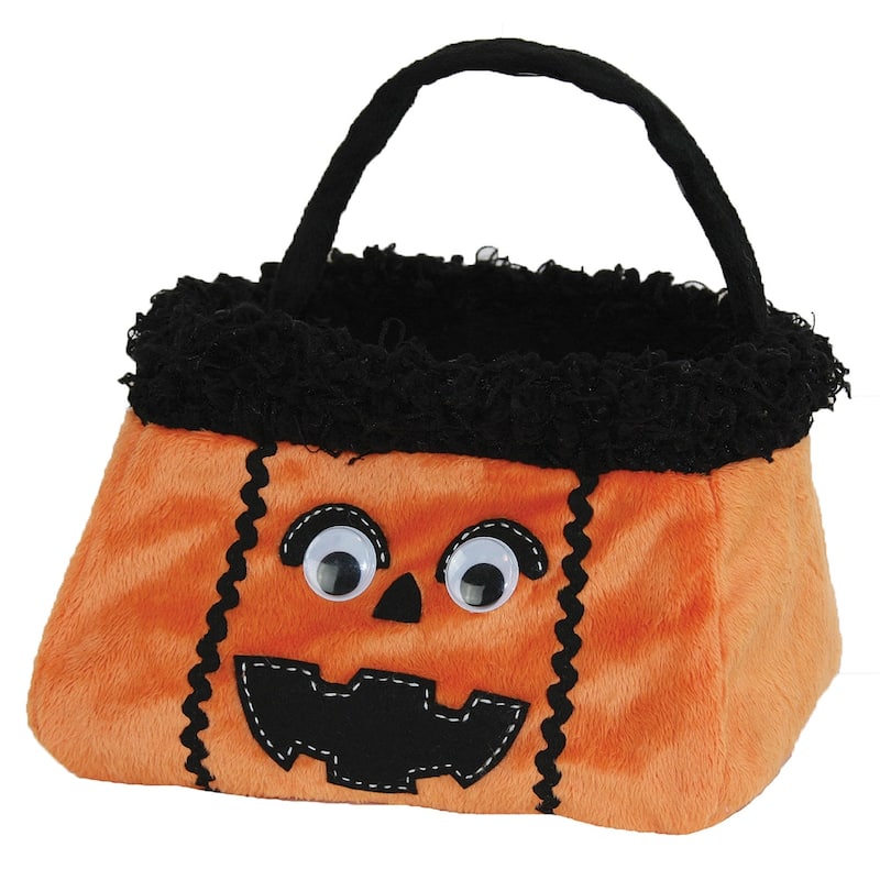 Jack-O-Lantern Treat Bag-7" X 7" X 13" - Orange