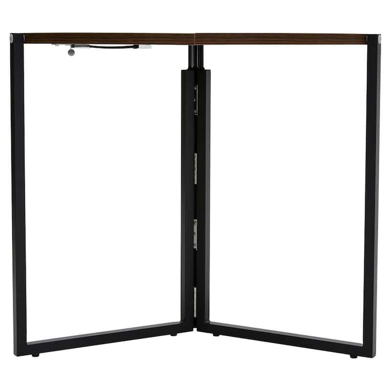 Chocolate Foldable Round Trifold Table 43" Multi-Use Space Saver