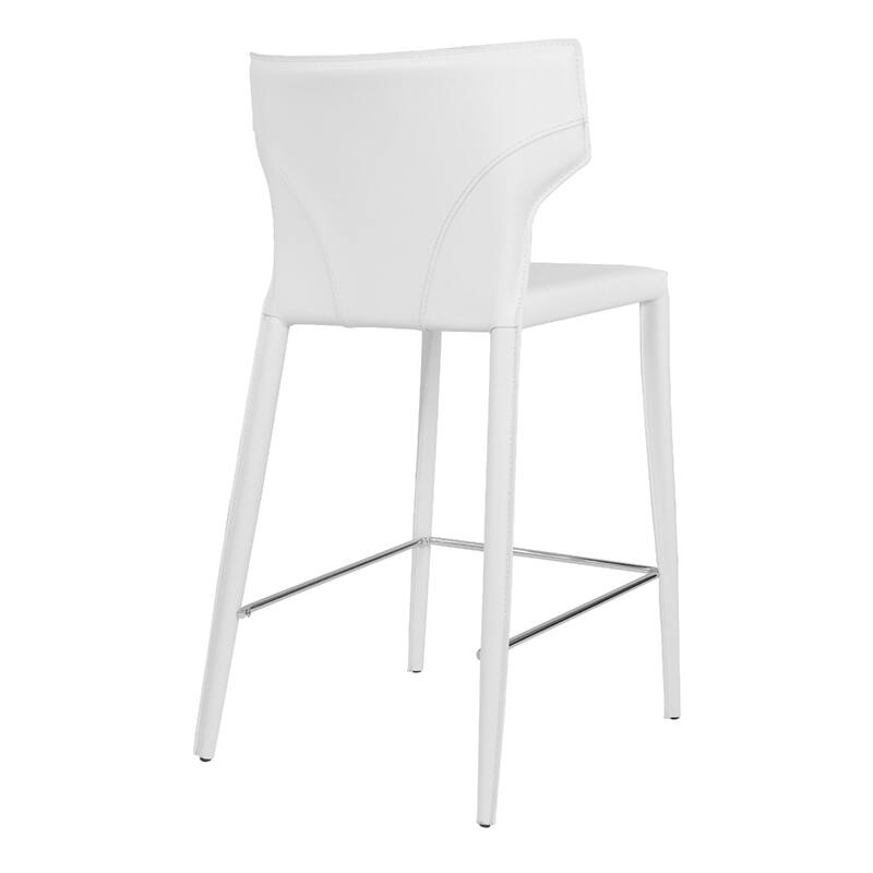 Adoro Mid-century Modern Wingback Leather Counter Stool