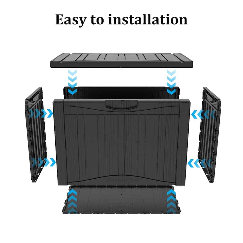 45 Gal. Resin Outdoor Patio Storage Deck Box