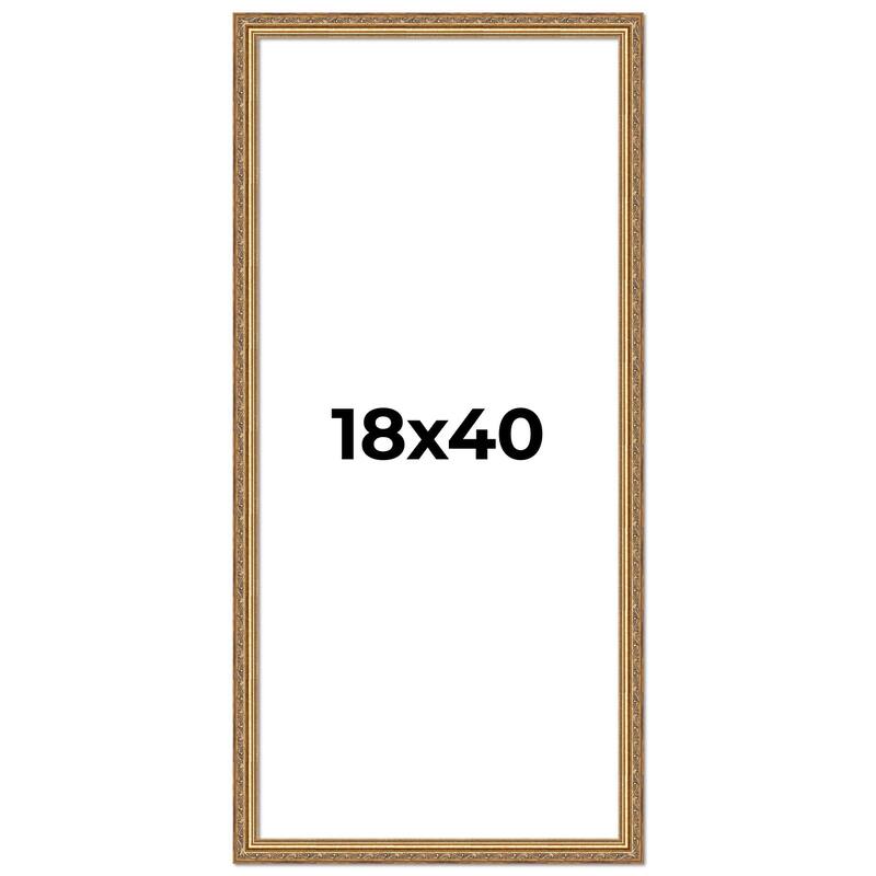18x40 Frame Red Solid Wood Picture Frame