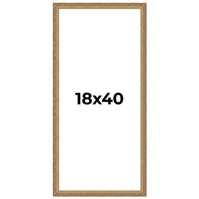18x40 Frame Red Solid Wood Picture Frame
