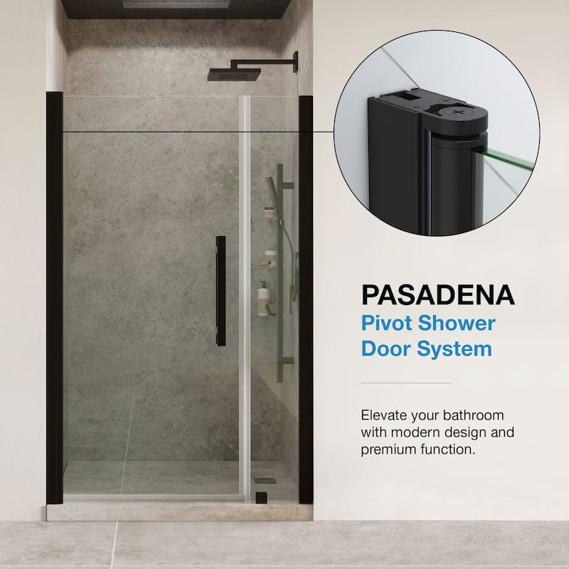 Pasadena Alcove Frameless Pivot Shower Door, 2025