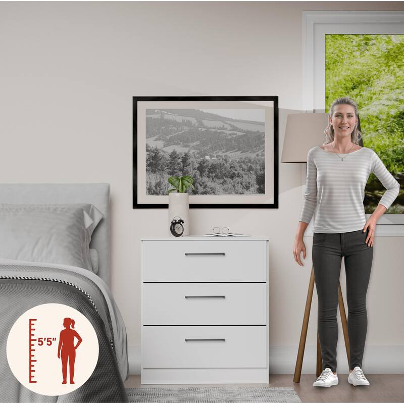 Kappesberg Alaska 3-Drawer Vertical Dresser Set (Set of 2) – Modern Storage Solution