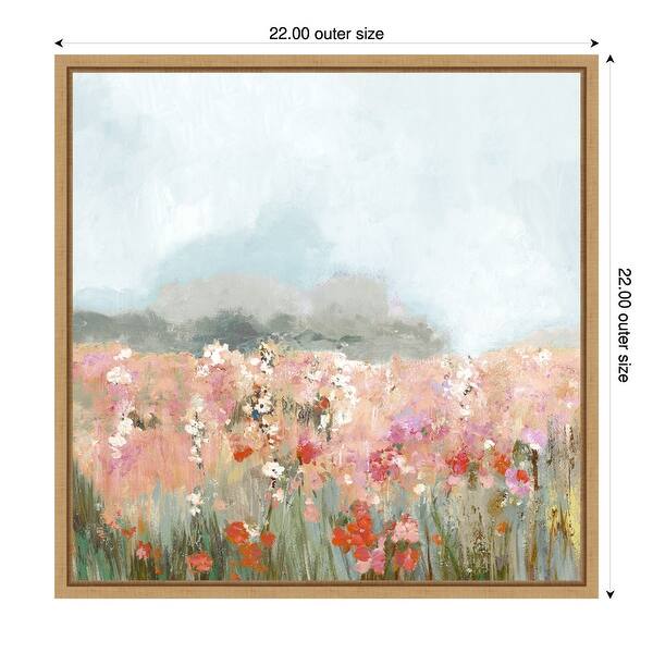 dimension image slide 0 of 2, Fields of Gentle Blooms by PI Studio Framed Canvas Wall Art