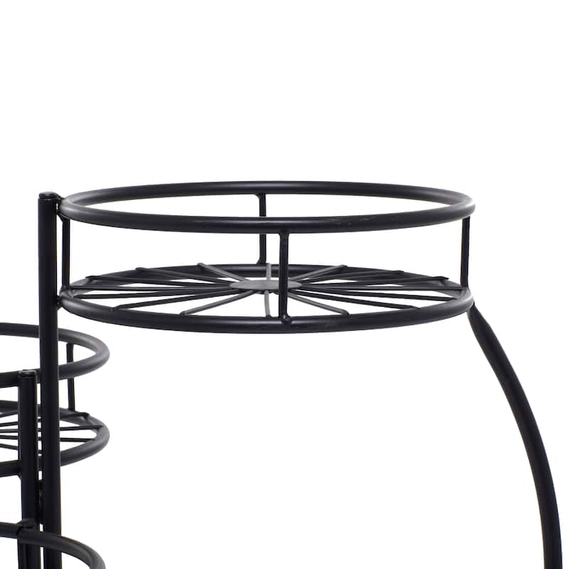 3 Round Shelves Metal Modern Plantstand 22 x 18 x 19 - 18 x 19 x 22