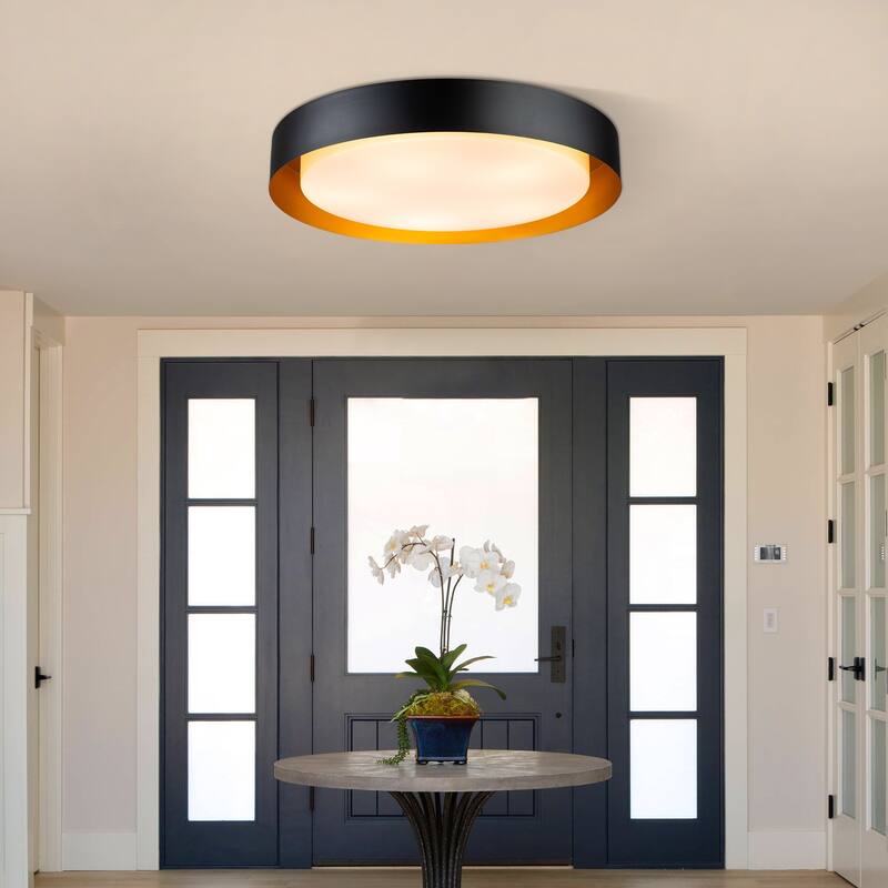 Modern Minimalist Round Drum Flush Mount Ceiling Lights