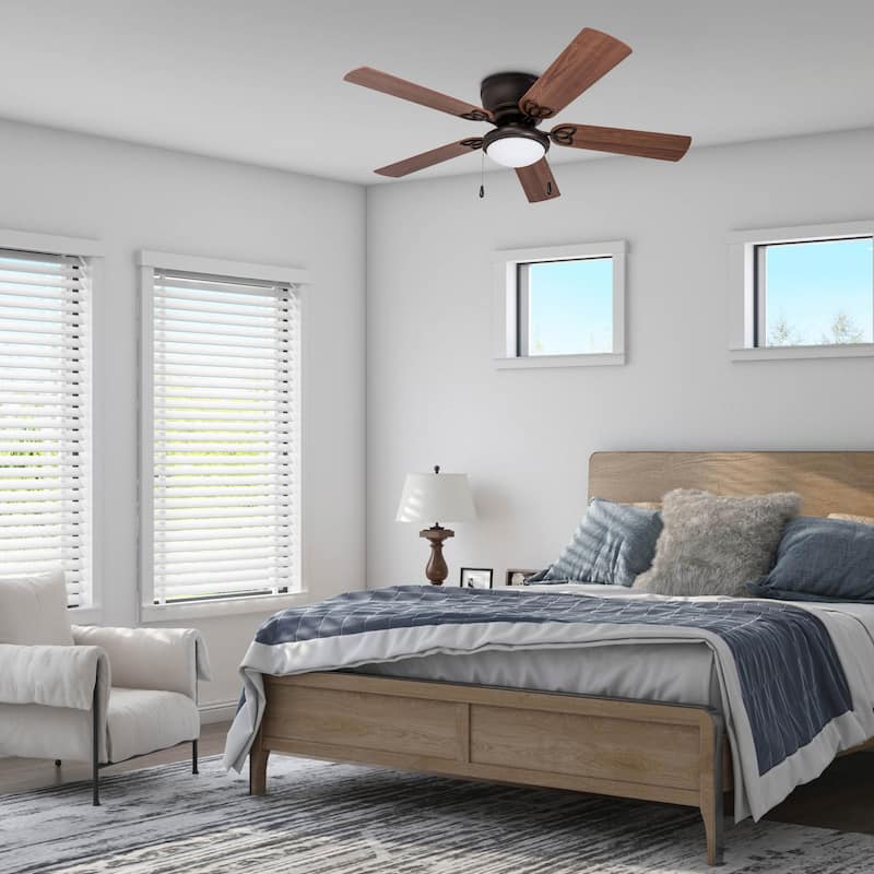 52" Prominence Home Benton Traditional Indoor LED Ceiling Fan with Light, Pull Chains