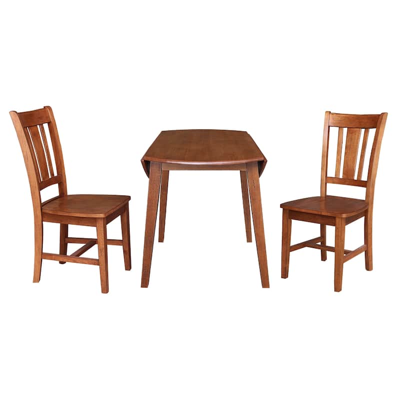 42" Round Dual Drop Leaf Table with Dining Chairs