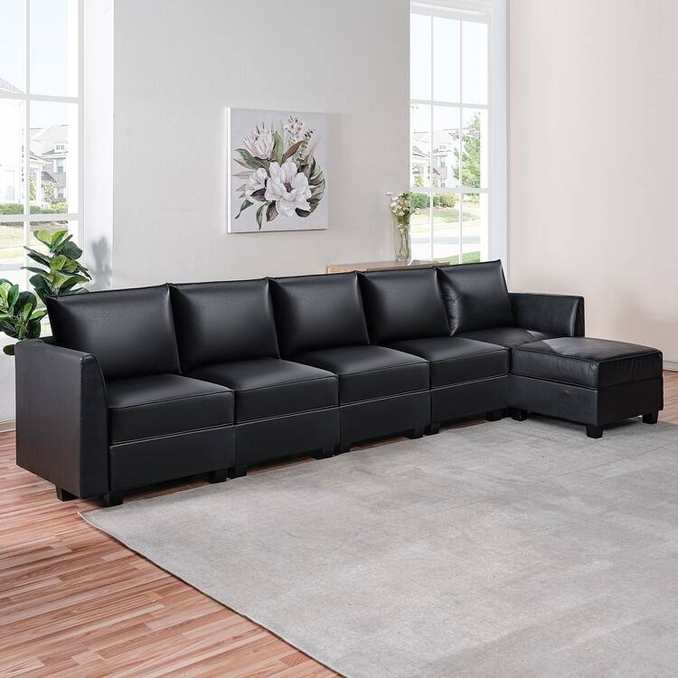 Modern L-Shaped DIY Convertible Modular Sectional Sofa Collection