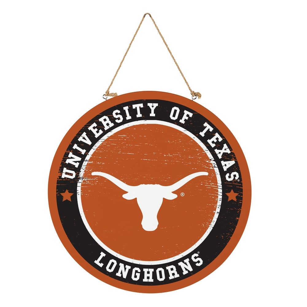 University of Texas Wooden Door Decor Wall Sign - Multi-Color