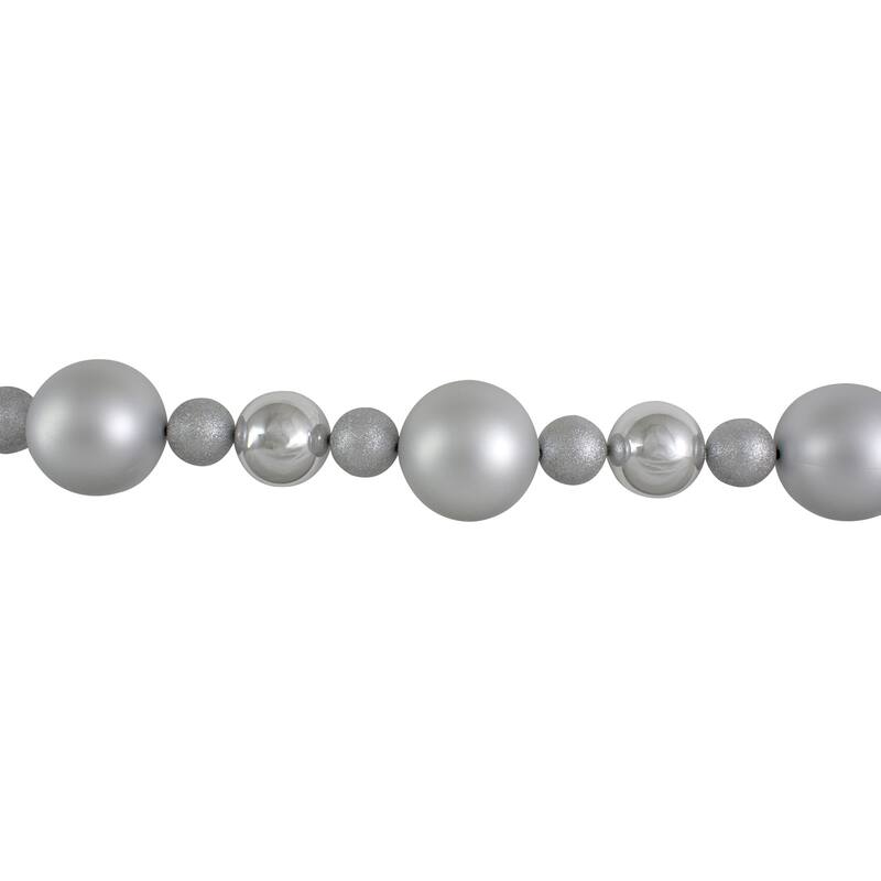 6' Shatterproof Ball 3-Finish Christmas Garland