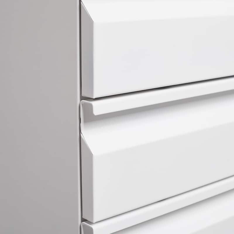 3-Drawer Mobile Filing Cabinet With Lock, Office Storage Filing Cabinet Of Legal/Letter Size, Metal Filing Cabinet