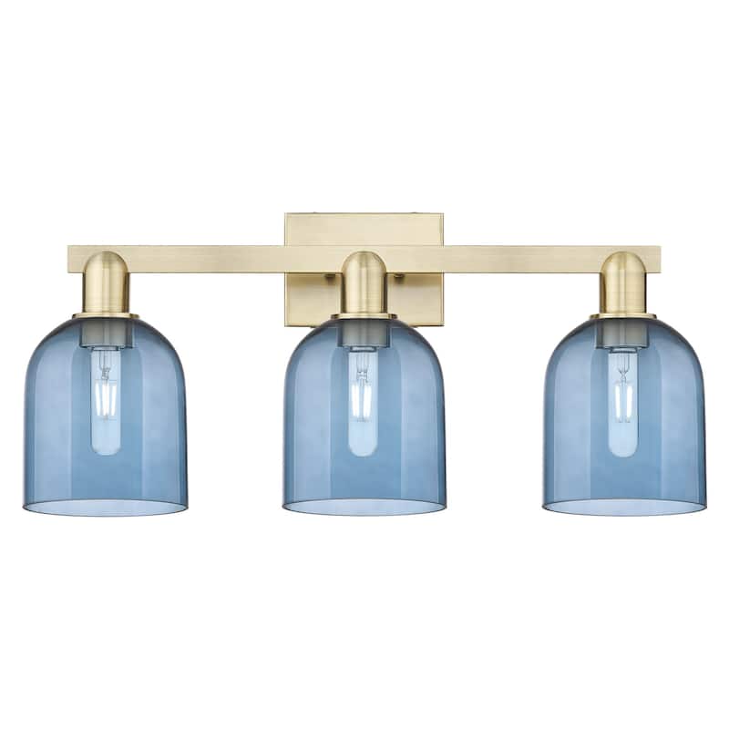 Innovations Lighting 716-3W-12-25 Bella Vanity Bella 3 Light 25" Wide - Antique Brass / Blue