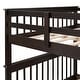 preview thumbnail 24 of 37, Full-Over-Full Convertible Bunk Bed with Storage Stairway & Twin Trundle, Soild Wood Bunk Bed Frame w/Full-Length Guardrail