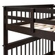 preview thumbnail 13 of 13, Stairway Full-over-Full Bunk Bed with Twin size Trundle and Guard Rail, Espresso
