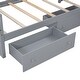 preview thumbnail 41 of 46, L-shaped Space-Saving Twin Loft and Twin Platform Bed Kids Bed with 7 Drawers and Full Guardrails,Ample Storage
