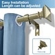 preview thumbnail 5 of 34, Modern Square Urn Adjustable Drapery Curtain Rod with Clip Rings